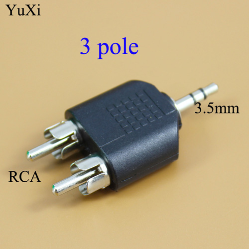 3.5mm/6.35 honkontakter  to 2 rca-hankontakter f/m eller m/f-hankontakter  to 2 dubbel rca-honkontakter av-stereoljudadapter y-kontakt splitterkontakt: Brun