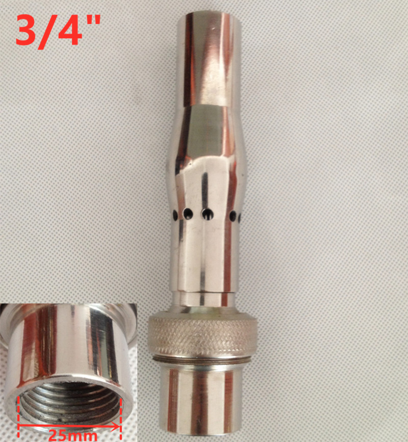 1/2" 3/4" 1" 304 Stainless Steel Fountain Nozzles Garden Pond Jet Straight Outdoor Water Spray Head: Red