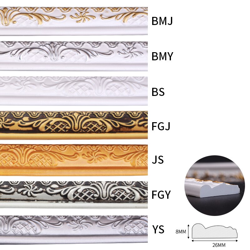 Plaster line living room background wall decorative border PVC line door frame line