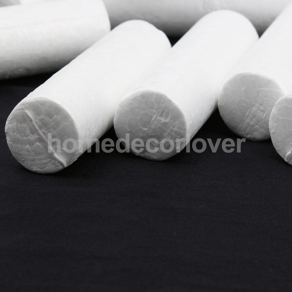 20 stk hvid modellering håndværk polystyren skum cylinder søjle 88mm børn gør-det-selv tilbehør ornamenter