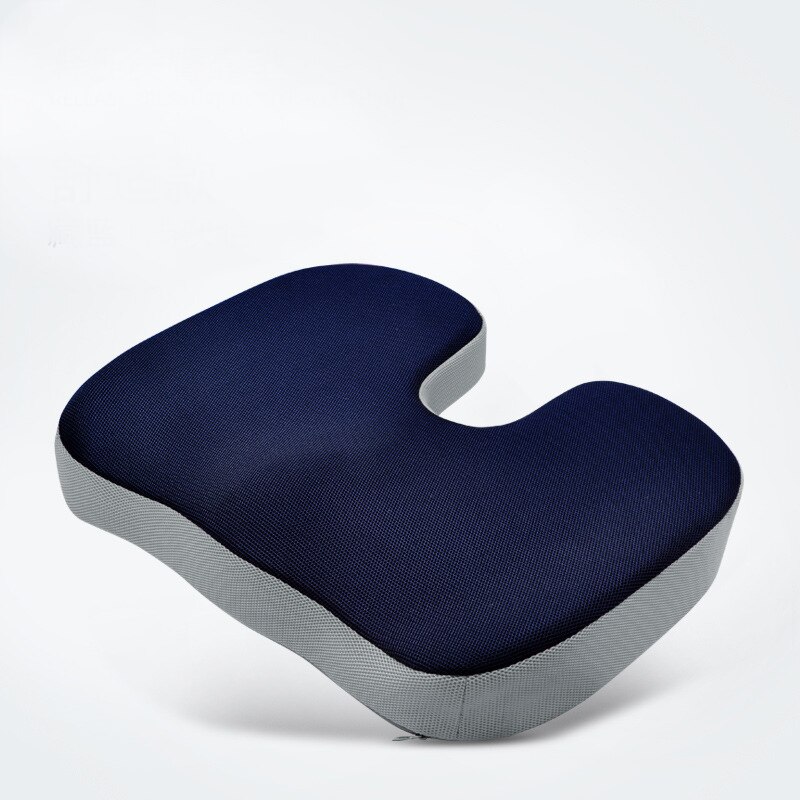Coccyx kudde ortopediskt minne skum ischias kudde anti-decubitus lättnad smärta kontor hem sittande kudde ergonomisk hemorrojd: Djupblå ljusgrå