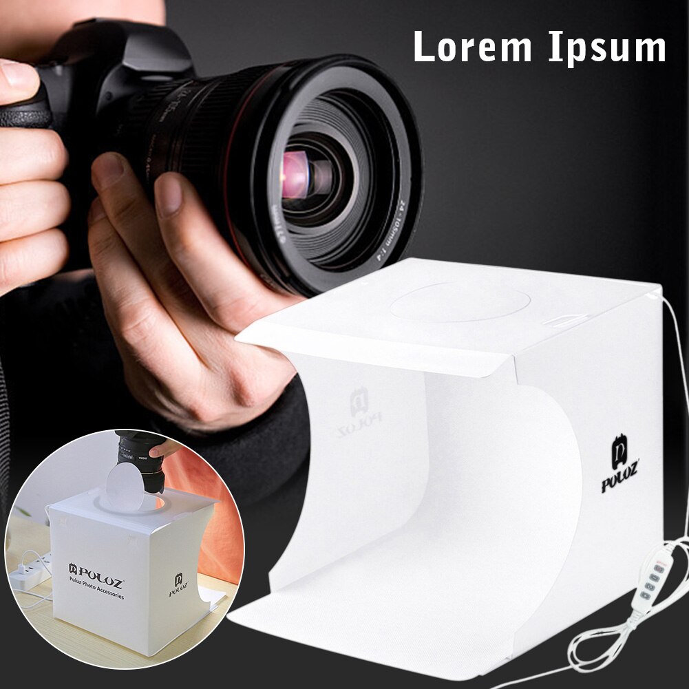 Fotostudio Doos Met Led Licht Ring Vorm Draagbare Fotografie Schieten Licht Tent Kit Led Verlichting Ring Studio Camera Apparatuur