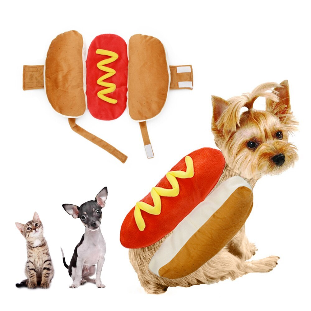 Disfraz de hamburguesa S/M/L para perro , ropa para Perros y Gatos, ropa para Perros y Gatos pequeños y medianos