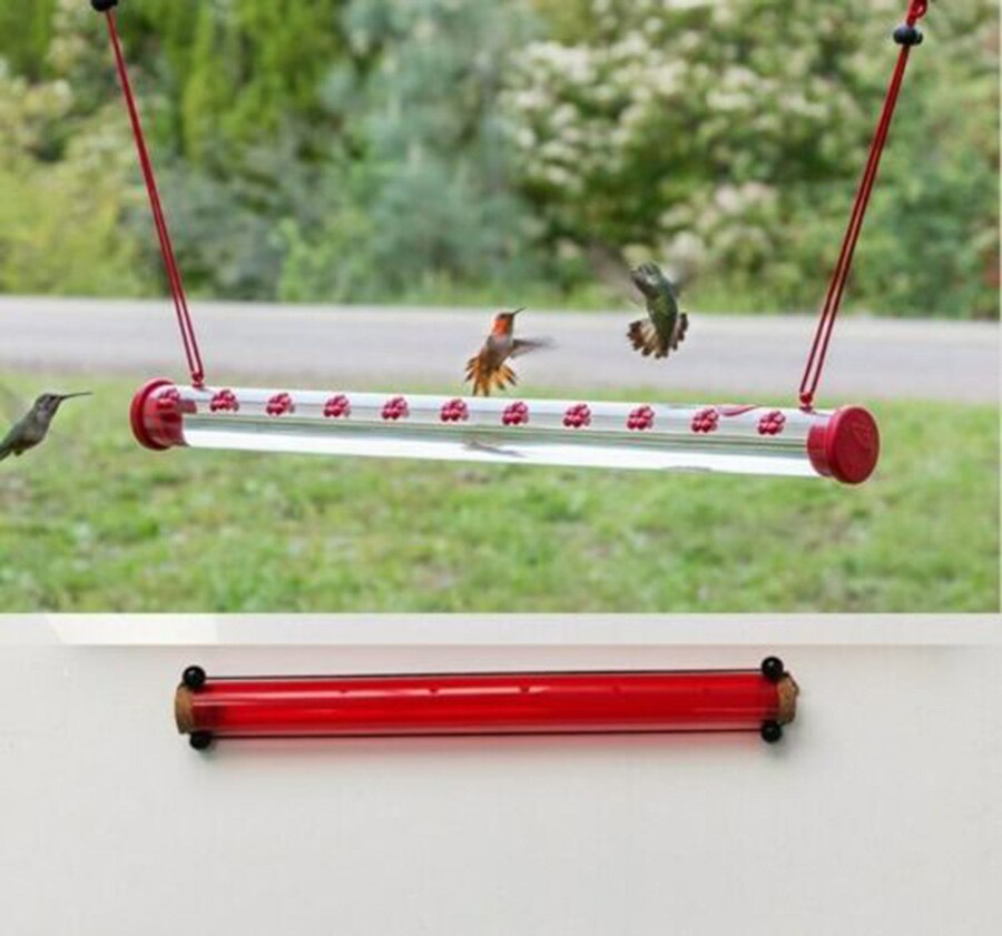 Best Hummingbird Feeder Tube with Hole Birds Feeding Transparent Pipe Hanging Long Tube with Hanging Loops 40/50/60 CM