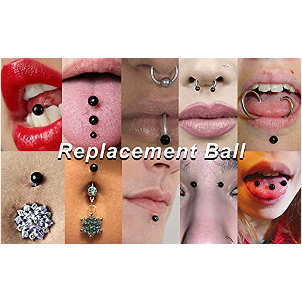 Lot de Boules de Piercing en Acier Inoxydable, Vis de Remplacement, Labret, Eyebloguing, en Vrac, Accessoires de Bijoux, 10 Pièces