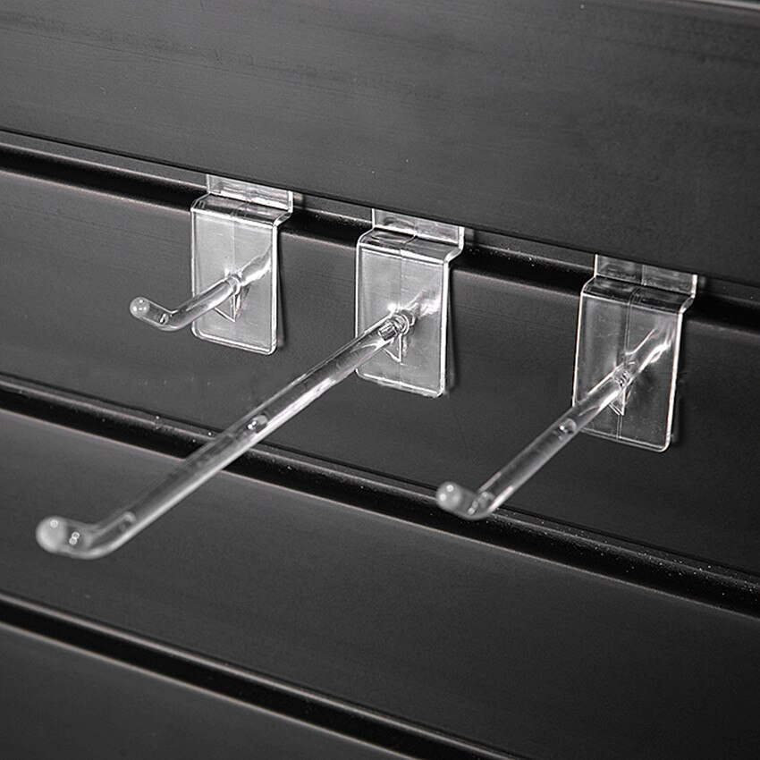 Plastic Trough Slot Plate Board Hanging Hanger Hooks Storage Commodity Products Display Rack Shelf in Supermarket 100pcs