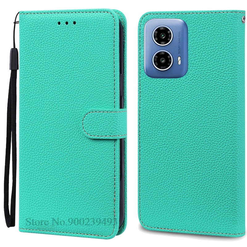 For Motorola G04 Case Leather Wallet Flip Phone Case For Moto G04 Case Book Cover For Motorola Moto G04 Case Cover Fundas Shell: Clear