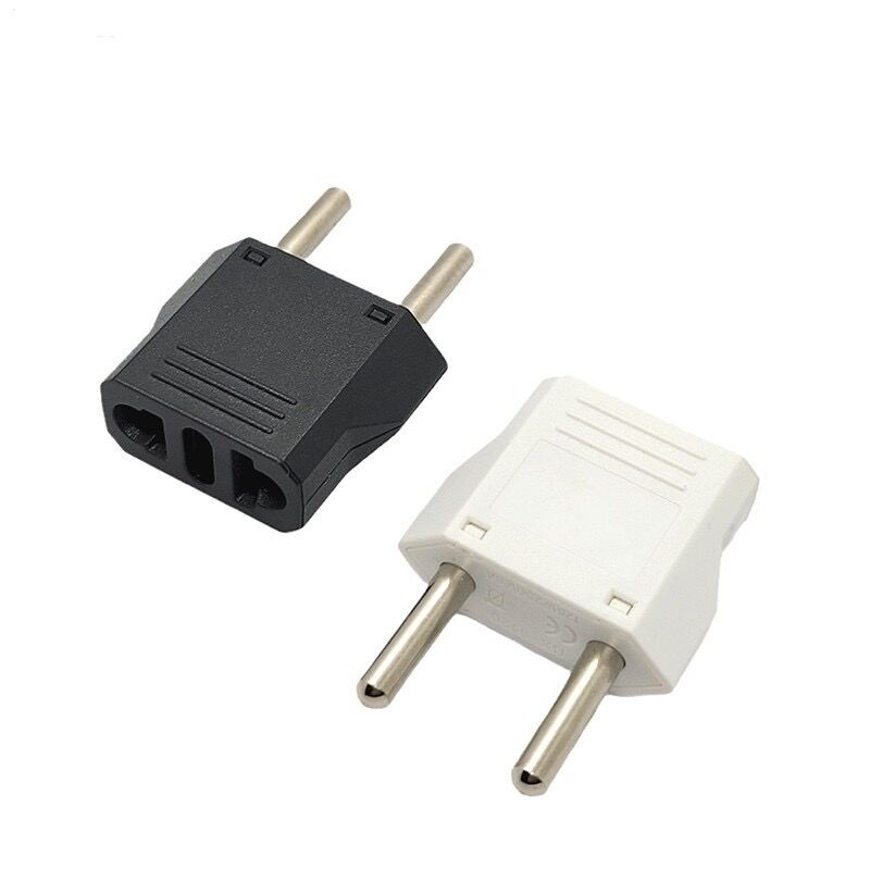 Mini convertisseur de prise électrique, prise, adaptateur secteur, blanc, noir, petit, 2 broches, US vers EU, Euro vers US, Japon, Canada, Mexique
