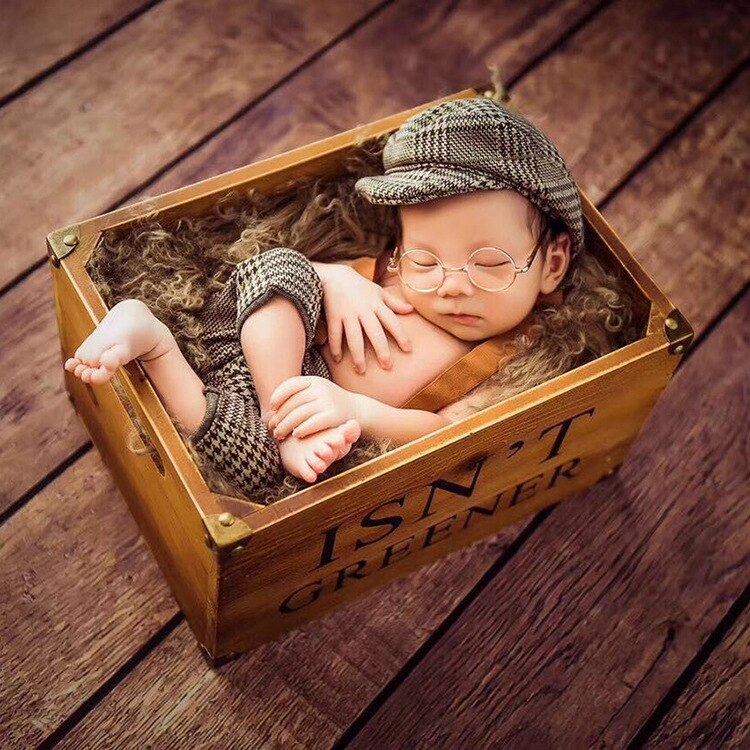 Baby Photography Props Newborn Photo Props Baby Peaked Hat Baby Overalls