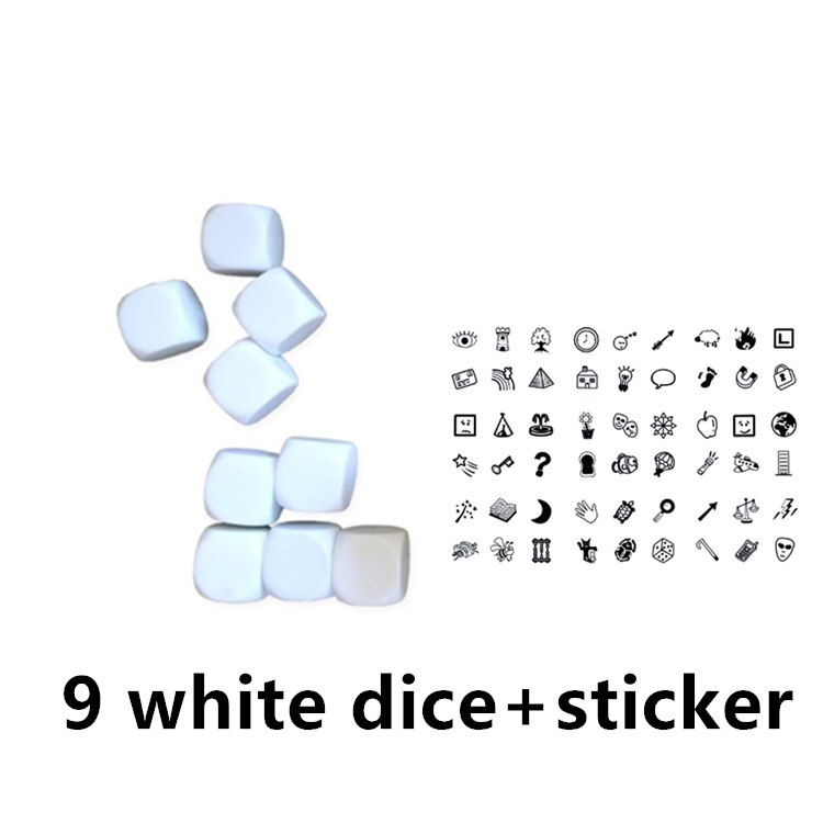 9Stck Würfel Erzählen Geschichte mit Aufkleber Geschichte Würfel Spiel Familie Eltern Party Lustige Vorstellen Magie Rätsel freundlicher Pädagogisches Spielzeug: Basic