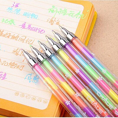 6 Kleuren Marker Punt Pen Kleurrijke Inkt Markeerstift Speelgoed Voor Kinderen Educatief Leren Briefpapier