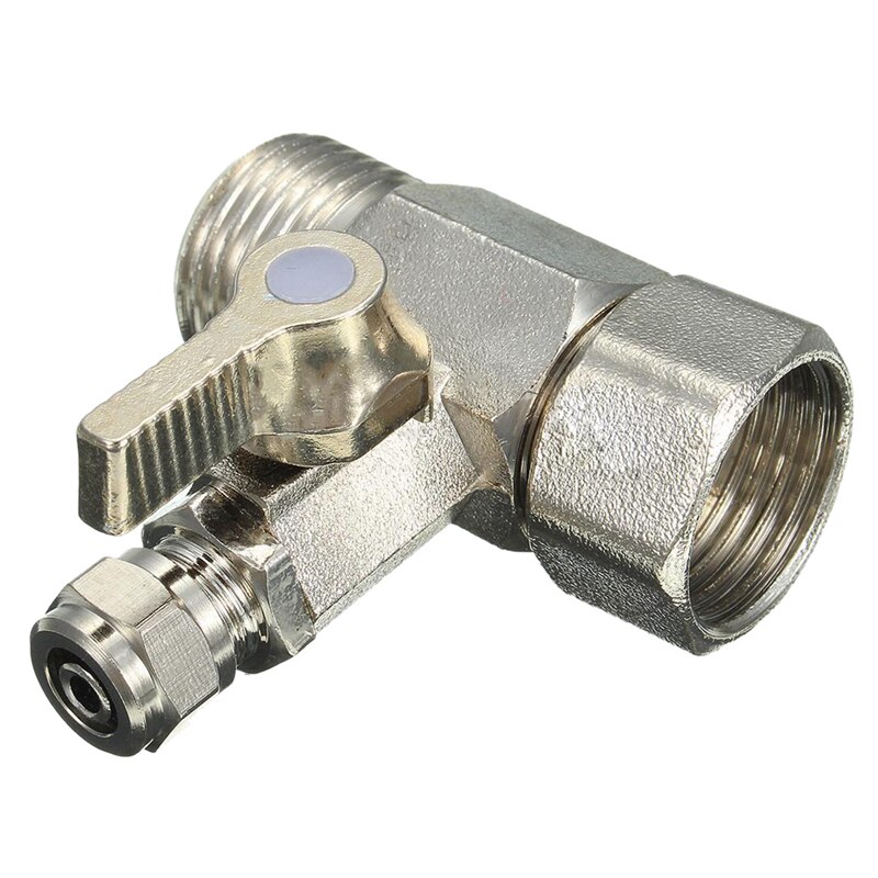 Ro-zulaufadapter 1/2 "  to 1/4 " kugelventil wasserhahnzulauf umkehrosmose silber