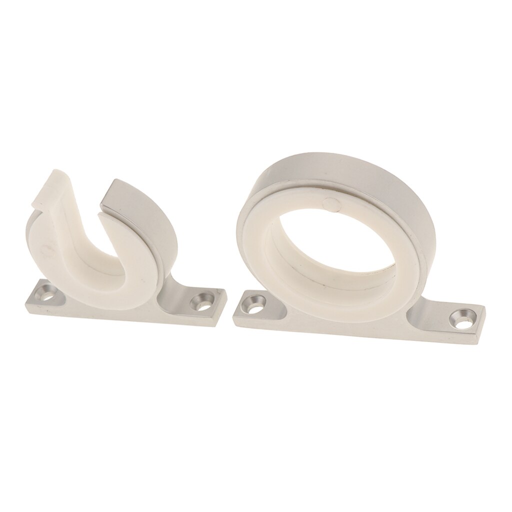 2pcs Horizontal Boat Fishing Pole Rod Rack Storage Holder Organizer, White