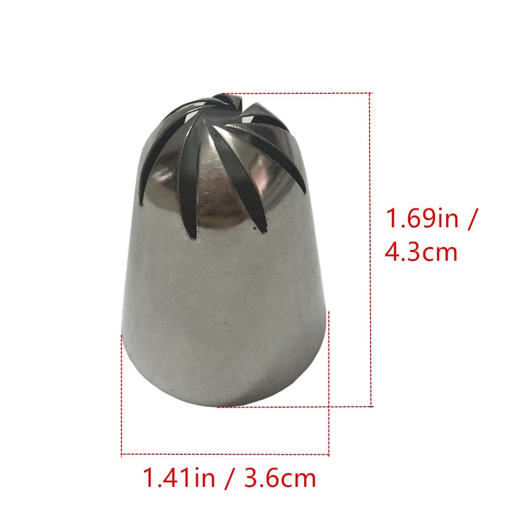 3 uds Super grande ruso glaseado conjunto de boquillas para manga pastelera boquilla de crema de pastelería de acero inoxidable Cupcake DIY postre horneado conjunto de boquillas para repostería