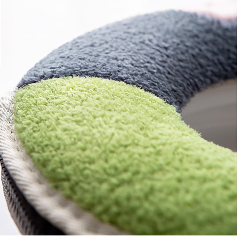Cotton Linter Overcoat Toilet Case Bathroom Multi Color Toilet Mat Warm Toilet Seat Cover