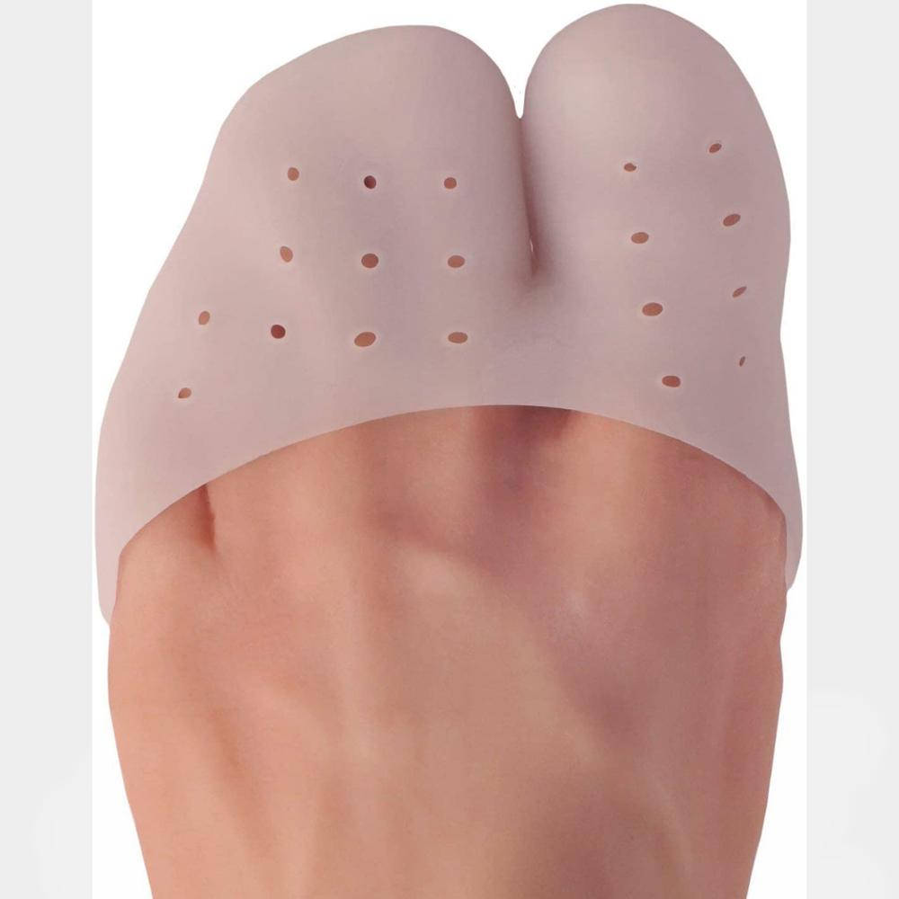 2 Pieces Soft Toe Protectors Pads ballet Toe Sleeves split finger Gel Toe insole Toe Guards Toe Covers for Women Men