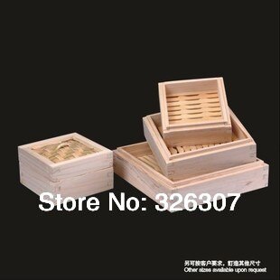 10cm 15cm 20cm 25cm Chinese special square cedar wooden steamer package bamboo steamer dumplings cage buns 10-25cm