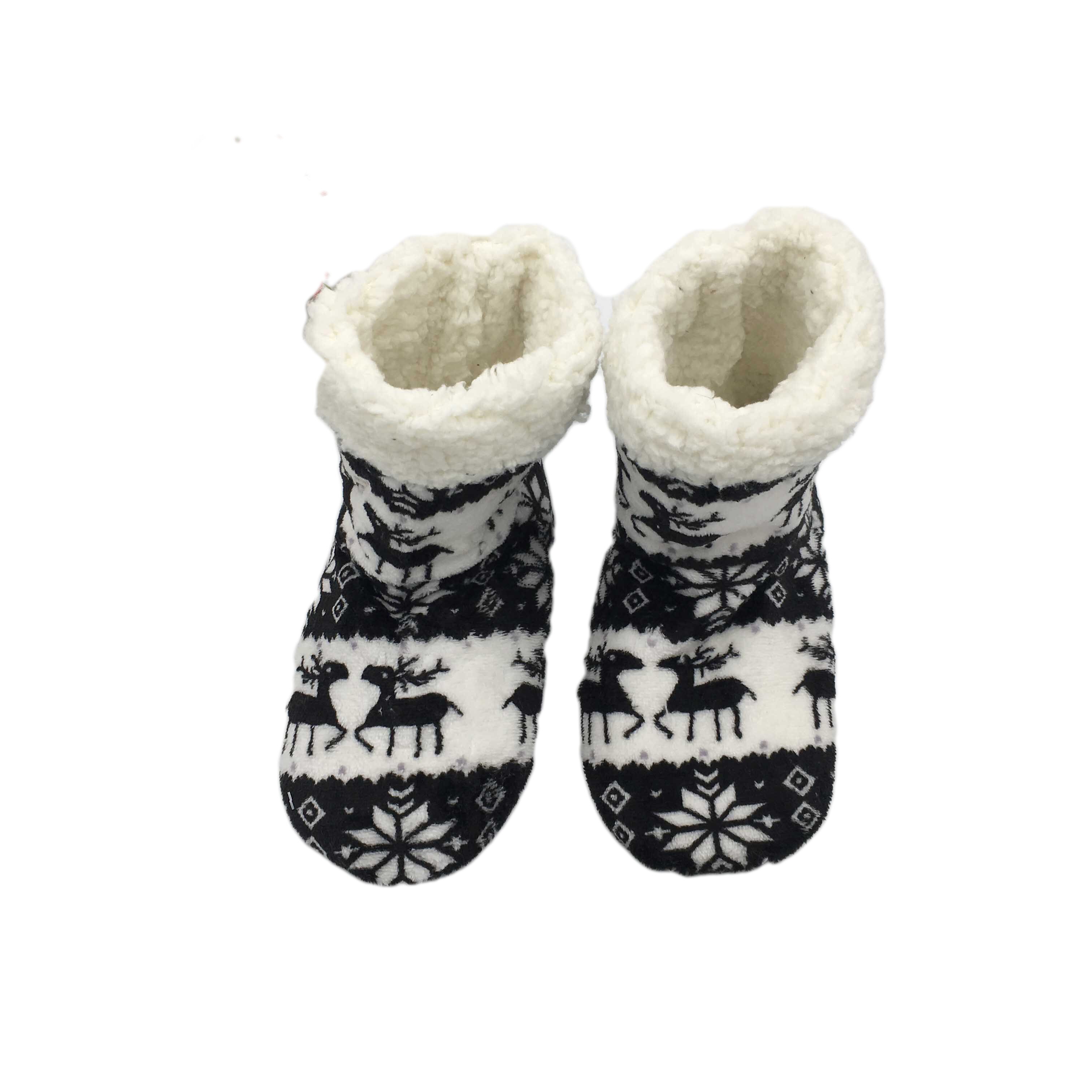 Crianças de pelúcia botas quentes meninas indoor não deslizamento piso sapatos sólidos botas de tornozelo quente para crianças: 1 / 29