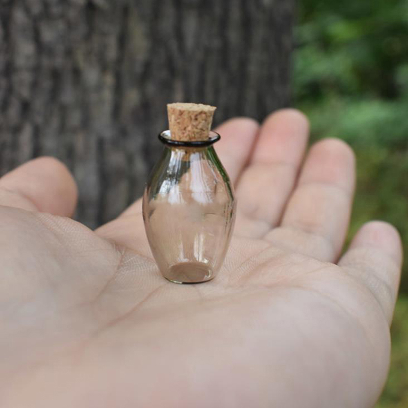 Mini bouteilles miniatures en verre, échelle 1:12, 2 pièces, bouteilles en liège, modèle de petit pot: GR