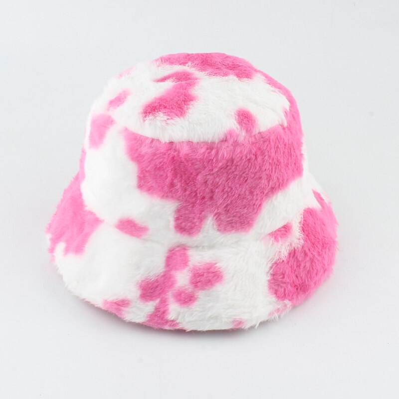 Chapeau Seau En Fausse Fourrure Léopard - Large Bord, Doux Et Chaud - Unisexe Pour Randonnée, Voyage, Hiver