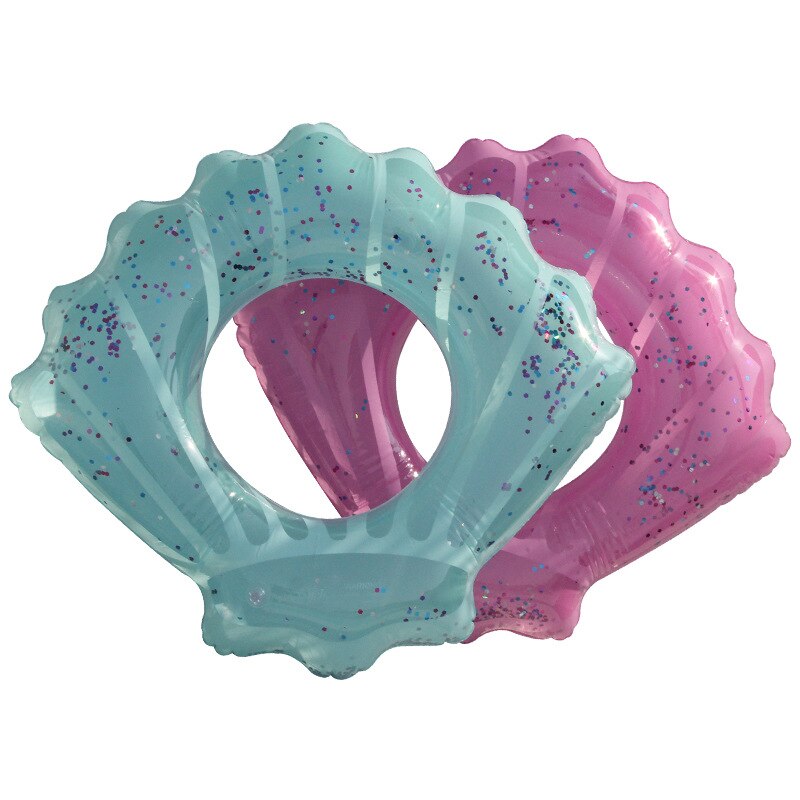 Uppblåsbar snäckskal simring för pool flytmadrass pool förtjockad pvc sommar flytande ring sits leksaker 90cm