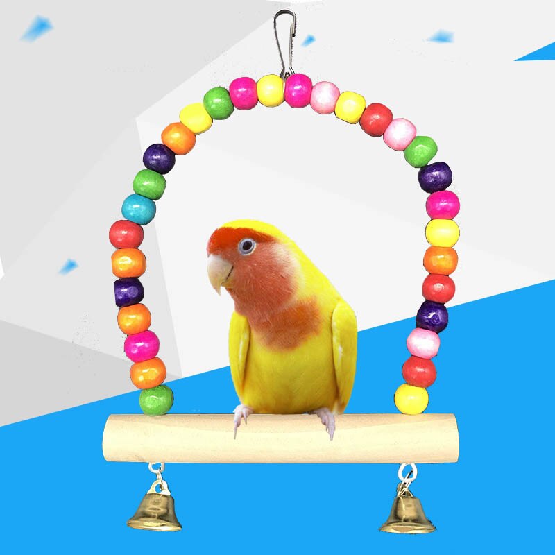 Pet Parrot Birds Toy Parakeet Budgie Cockatiel Cage Hut Nest Bird Toy Hammock Swing Toy Hanging Toy Brinquedo Pet Supplies: swing