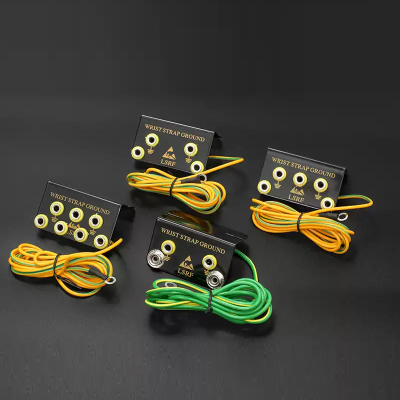 Anti Static ESD Ground Socket L Shaped 2/3/4/5/7 Hole Banana Plug AntiStatic Wrist Strap Wire Electrostatic Cable