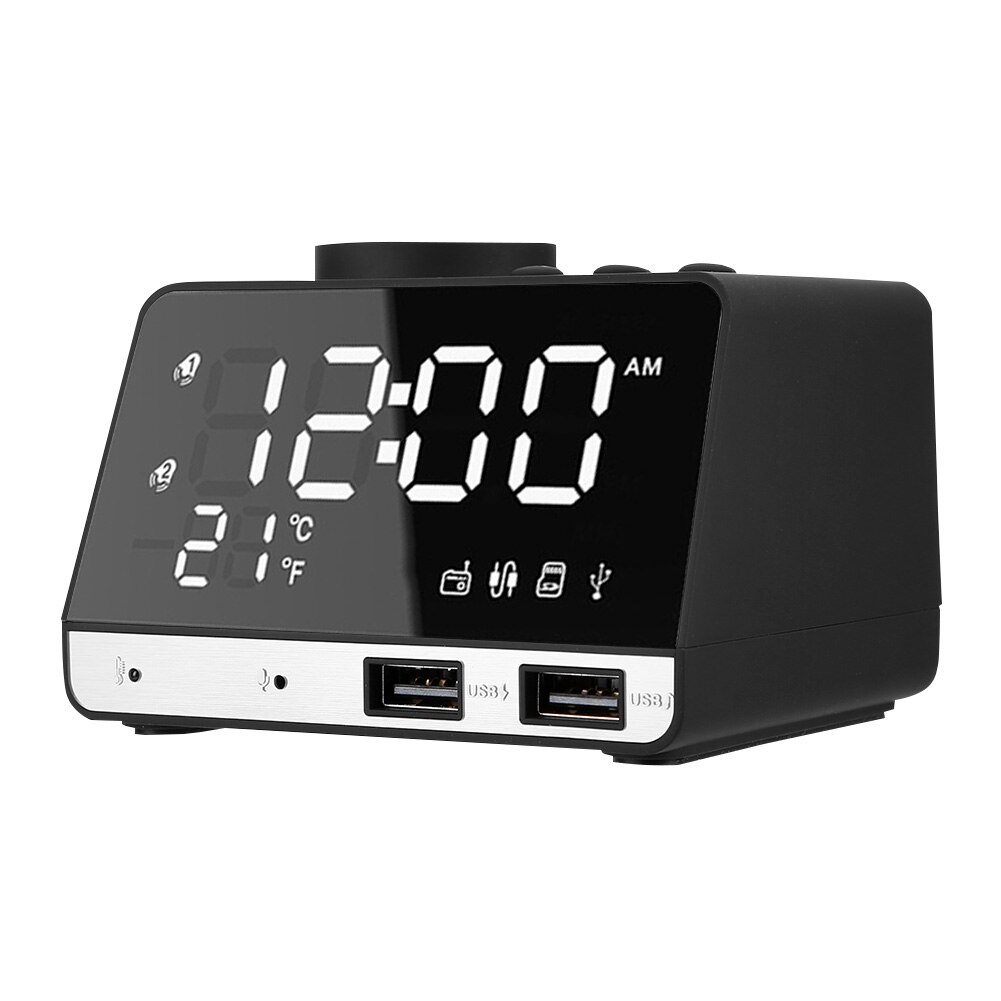 K11 USB Charging LED Digital Electronic Alarm Clock Bluetooth Speaker Audio