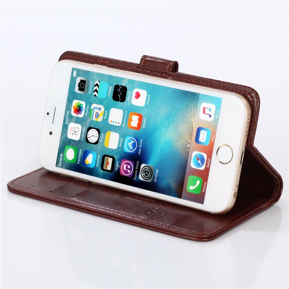GUCOON-funda tipo billetera Vintage para Vernee Thor E, Funda de cuero PU de 5,0 pulgadas, fundas de magnética Retro