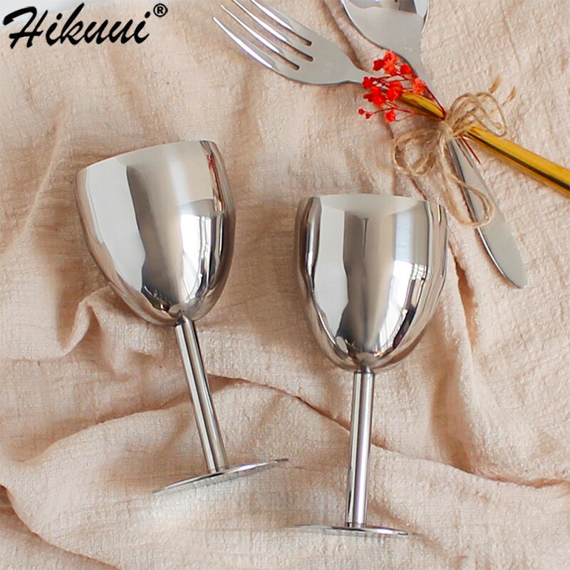 2 Pcs 180 Ml Rvs Wijnglas Drinkbeker Champagne Goblet Bar Keuken Gereedschap Party Restaurant Benodigdheden