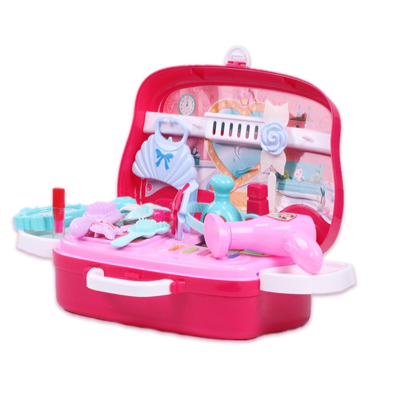 Dom zabaw dla dzieci zabawka kuchenna dziewczyna Model kosmetyczny plastikowy przyrząd walizka zabawkowy zestaw lekarski zestaw: Beauty Suitcase