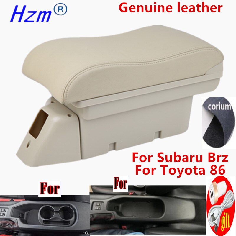 For Toyota 86 Armrest For Subaru Brz Car Armrest Box For Scion Fr-S Frs Gt86 storage box Auto parts Easy install: B4 Real Corium