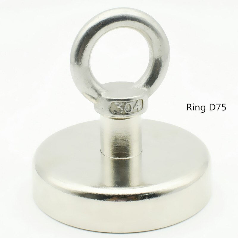 Fiskemagneter dia . 48 60 75mm lyftande neodymmagnet med nylonrep 60-150kg som drar perfekt för bärgning eller magnetfiske