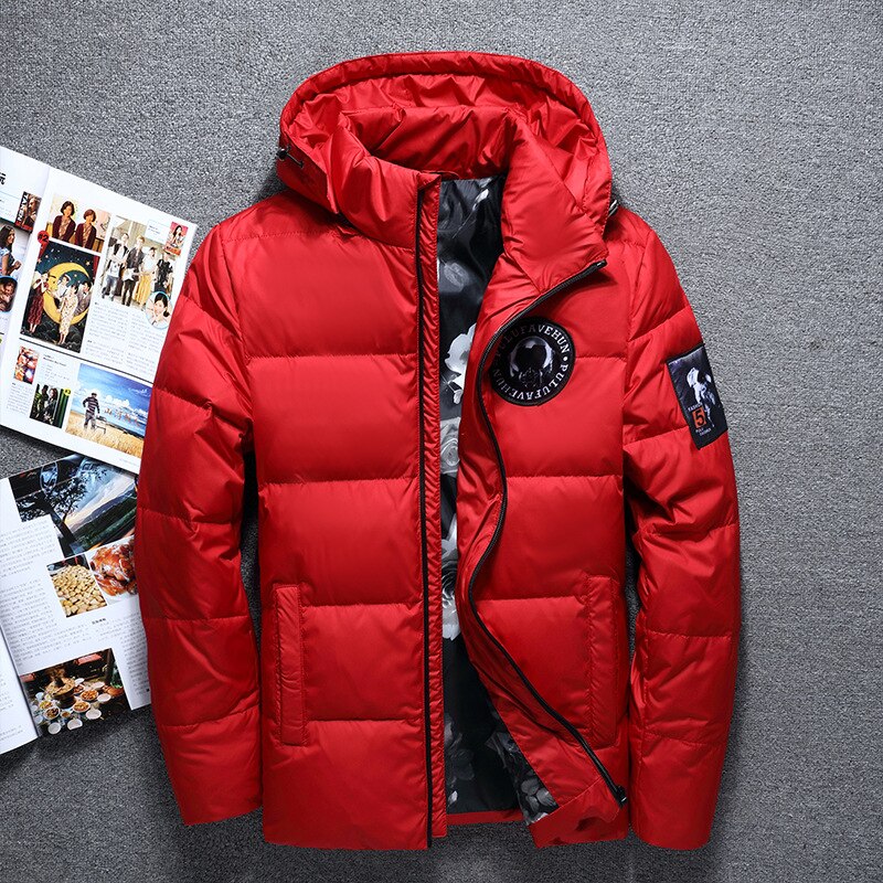 Witte Eend Dikke Donsjack Mannen Jas Sneeuw Parka Mannelijke Warme Kleding Winter Down Jas Bovenkleding: 688 Red / XXXL