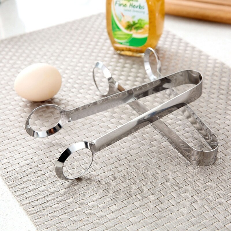 Utensilios de cocina, utensilios creativos de acero inoxidable para huevos, pinzas para huevos, utensilios de cocina