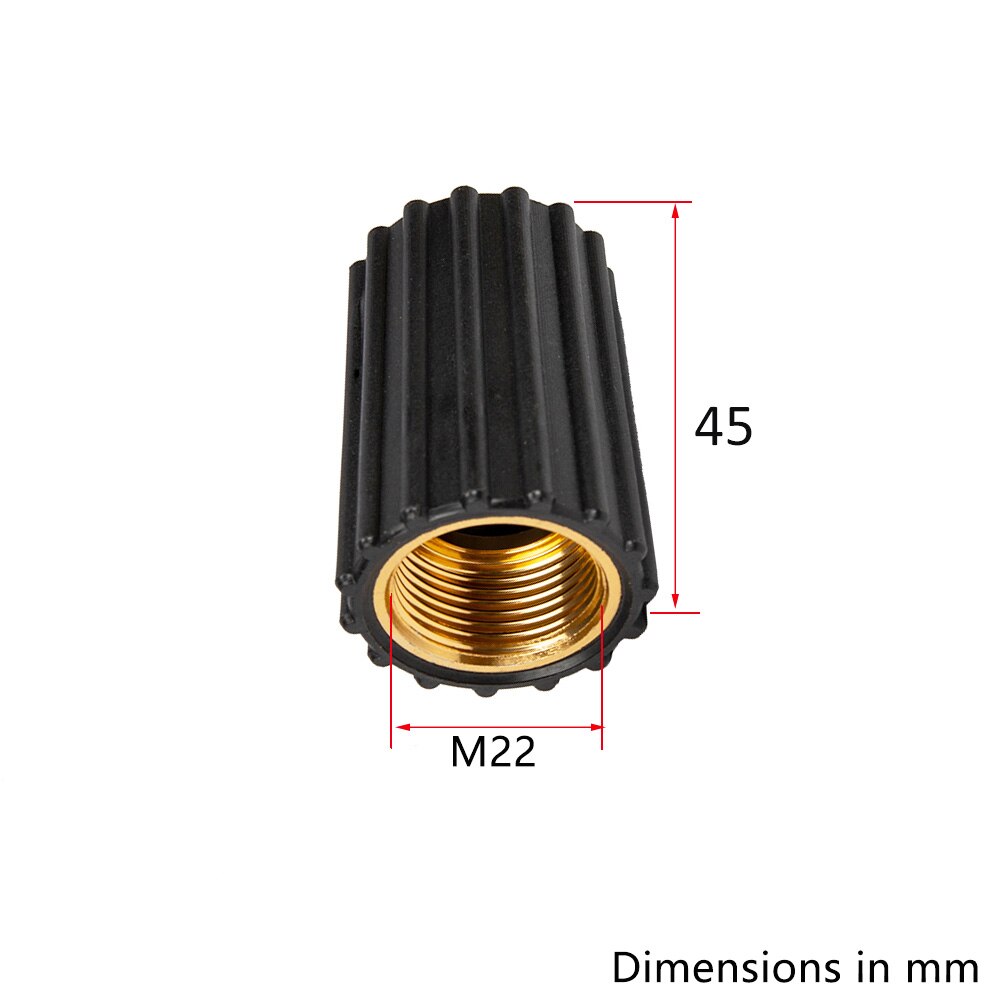 High Pressure Washer Hose Insert Fittings DN6 D14mm Ring Nut M22 Car Washer Water Cleaning Hose Pipe Fitting Twist Connector: M22 Ring Nut