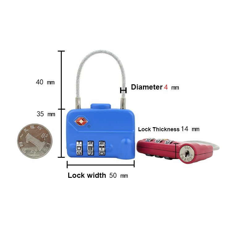 Master Lock TSA Locks Smart Combination Lock For Travel Luggage Suitcase Anti-theft Code Padlock Customs Password Lock
