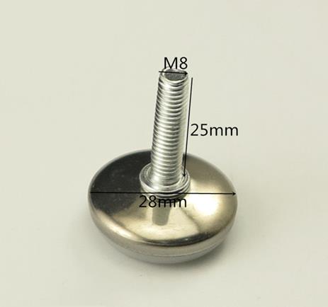 4 st metall möbler bord stol soffa ben fötter justerbar nivåer glid skjutkudde  m6 m8 skruva in på diameter 28mm möbler matta: M8