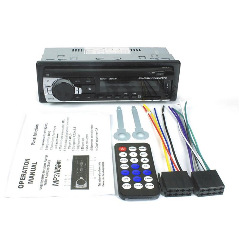 Autoradio Autoradio Radio Fm Aux Ingang Ontvanger Usb JSD-520 12V In-Dash 1 Din Auto MP3 Multimedia speler
