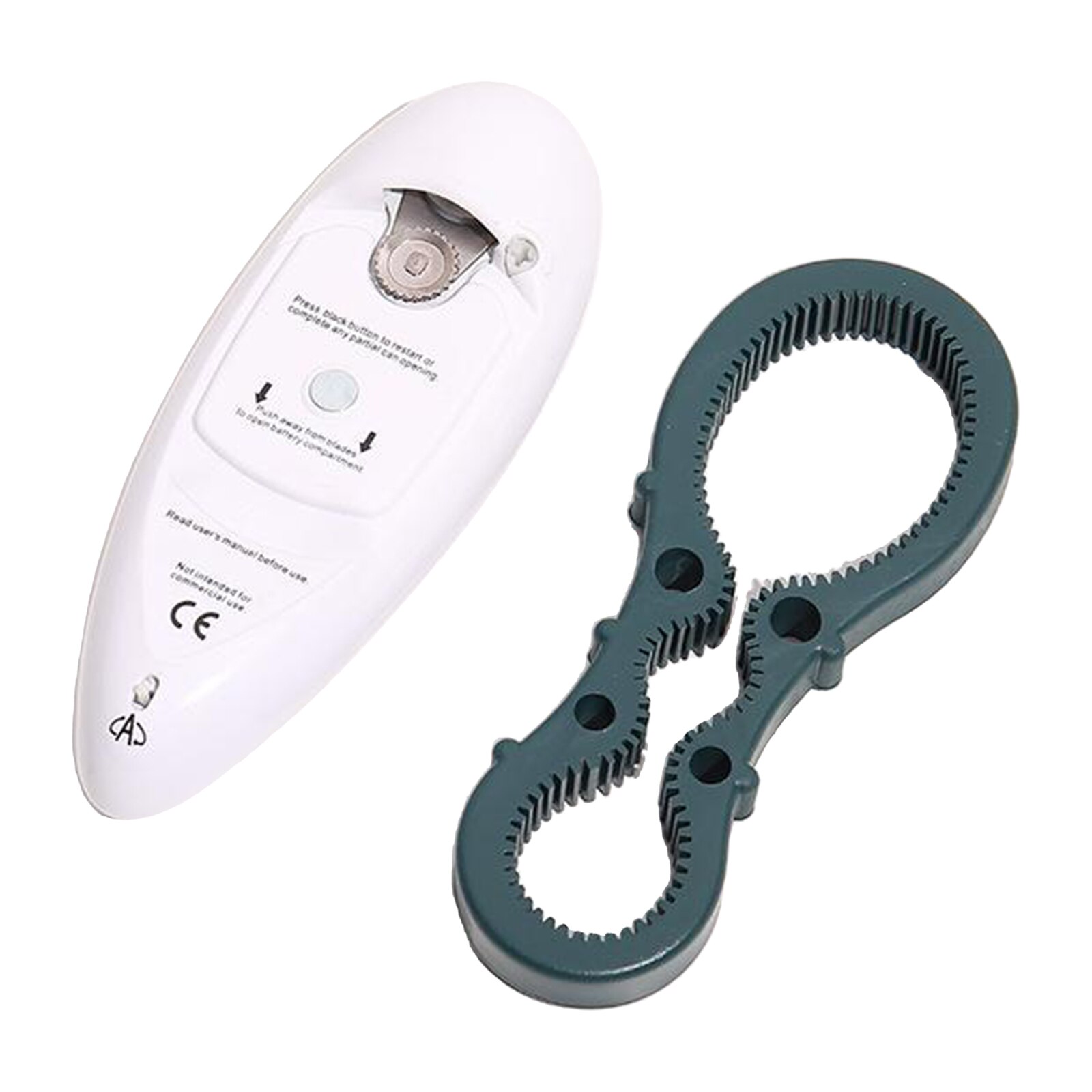 Battery Operated Electric Tin Can Opener Automatic One Touch Can Openning Tool, Including Manual Opener