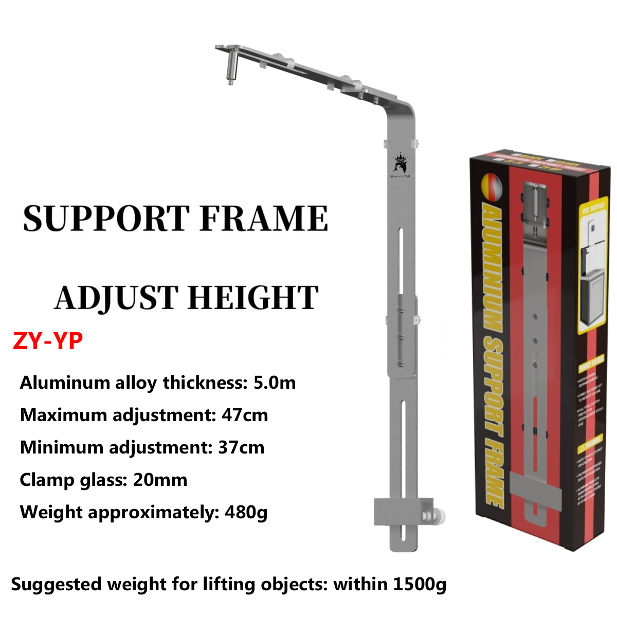 Aquarium Special bracket for fish tank lights, tube lights, Pendant lights, Clamp lights, aluminum alloy brushed high: Red