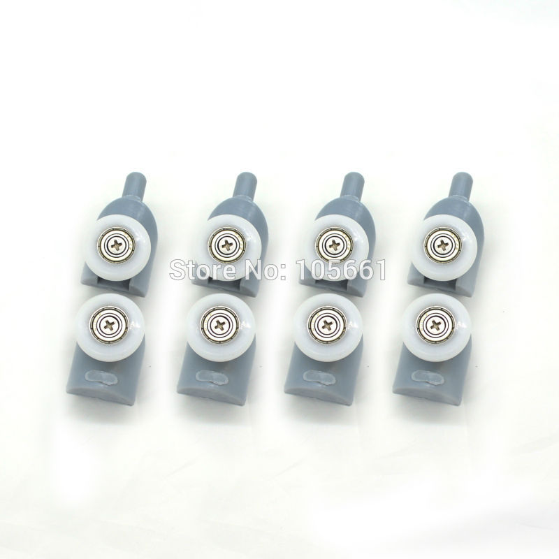 Neue Reihe von 8 Einzigen Dusche Tür Rollen/Läufer/räder/Riemenscheiben/Führungen 25mm Durchmesser Hause Badezimmer DIY Ersatz teile