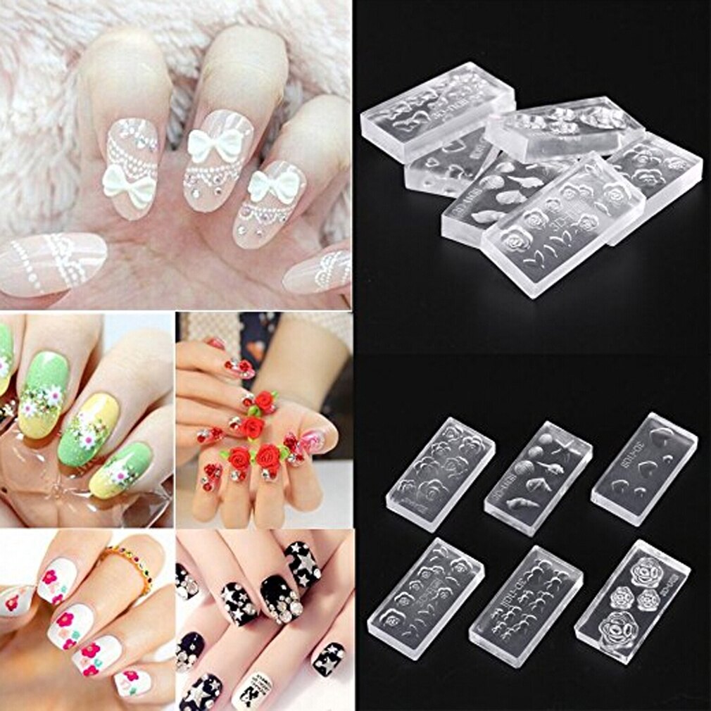 Mode Manicure Image Plates Nail Stempel Plaat Print Stencil Nail 3D Carving Art Platen