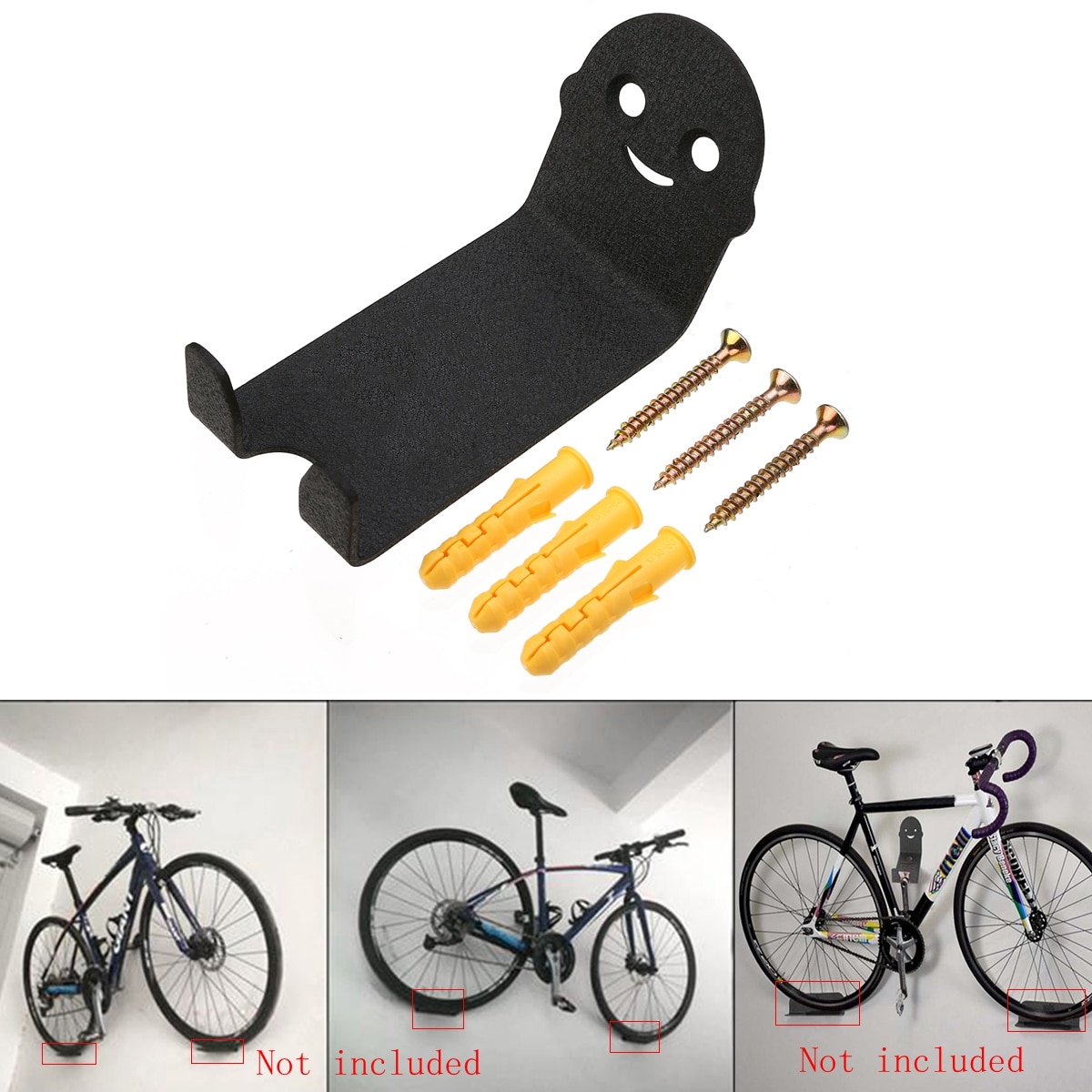 1Pcs Bicycle Pedal Wall Mount Storage Hanger Stand Carbon Steel Stand Cycle Bike Pedal Hanger Bicycle Parking Racks
