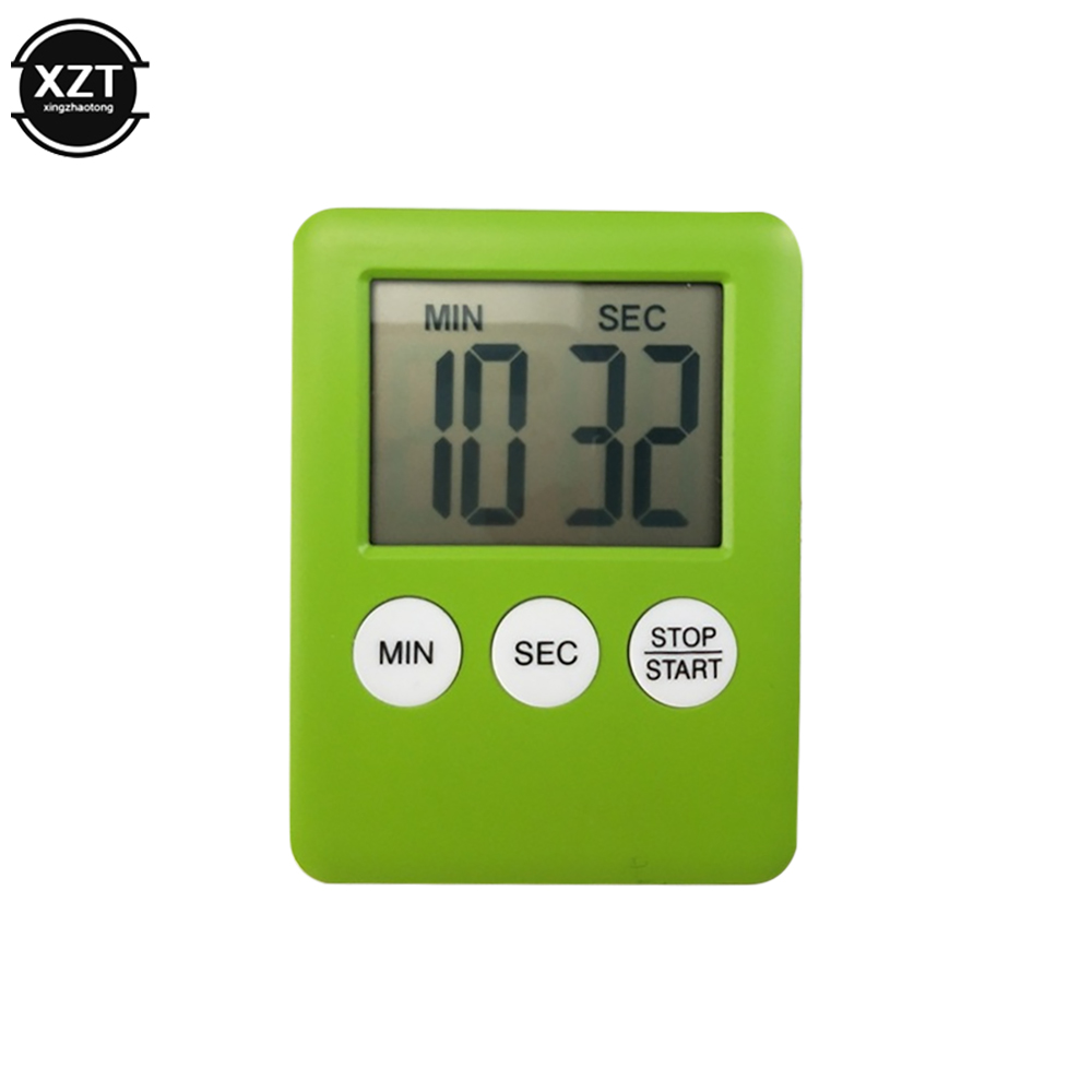 Magnetische kookwekker Digitaal koken Bakken LCD-scherm Count Down Up Luid alarm Countdown Alarm Magneet Klok Keukenbenodigdheden: green
