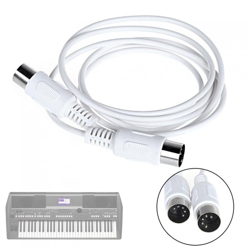 MIDI cable 1.5m/4.9ft 3m/9.8ft MIDI Extension Cable 5 pin male to 5 pin male Electric Piano Keyboard Instrument PC Cable