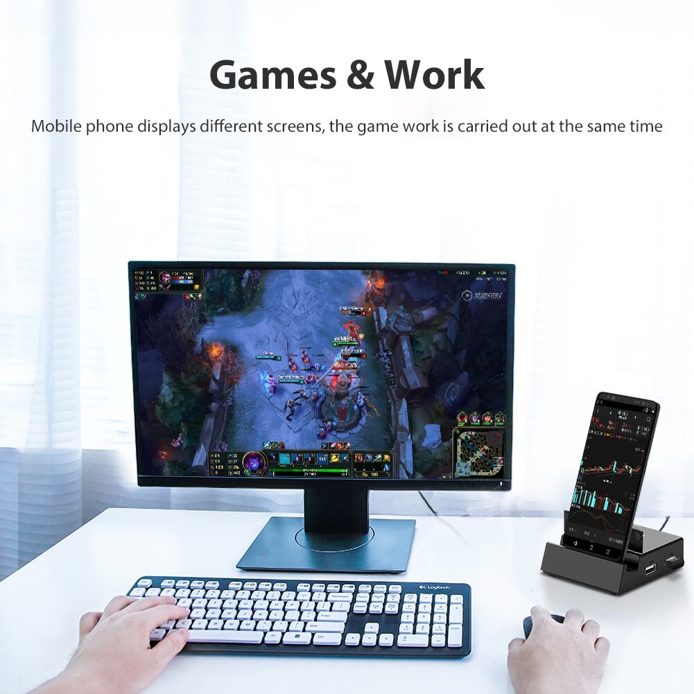 USB Docking Station док станция 8 in 1 USB-C Hub Type-C to HDMI TF USB 2.0 Dock Station Phone Holder USB C Docking Station HDMI