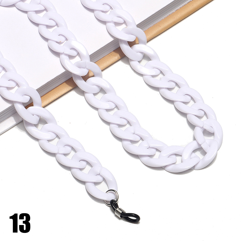 Mode Acryl Candy Kleur Zonnebril Kettingen Glazen Ketting Bandjes Ketting Chunky Lanyards Unisex Hals Brillen Strap: 13
