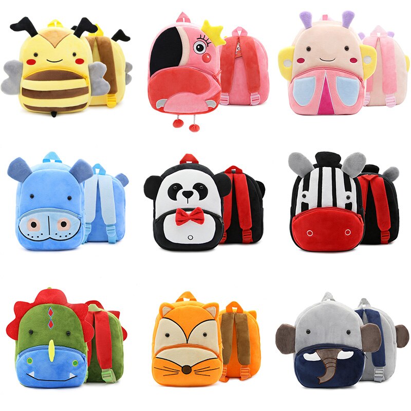 Kinderen Peuter Voorschoolse Rugzak Pluche Dier Cartoon Kids School Satchel Reizen Schooltassen