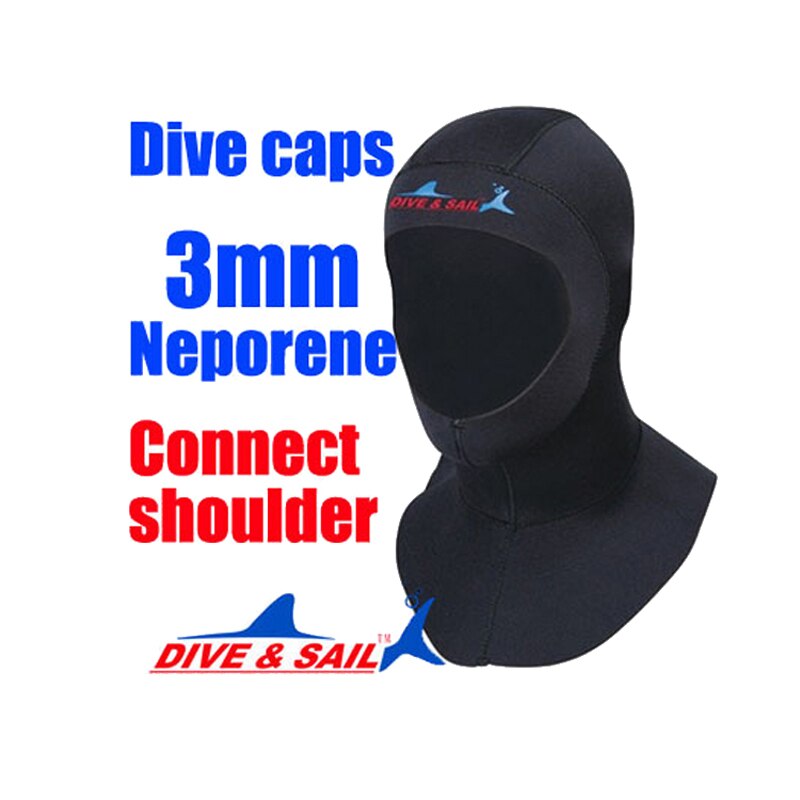 Traje de neopreno para buceo, capucha con pechera transpirable de 3MM para hombres y mujeres, gorra para deportes acuáticos, cálida y cómoda, antideslizante para surf y esnórquel